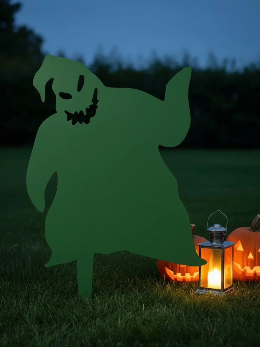 Halloween Geist Monster Gartenset – Gruseliger Grinsgeist 60 cm