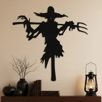Evil Scarecrow Wall Decor – Scarecrow with Pitchfork and Claws – Birch Plywood