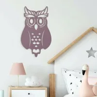 Décoration murale chouette en contreplaqué de bouleau – découpe ajourée