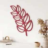 Blad wanddecoratie van berken multiplex – botanische laserdecoratie, 60 x 34 cm