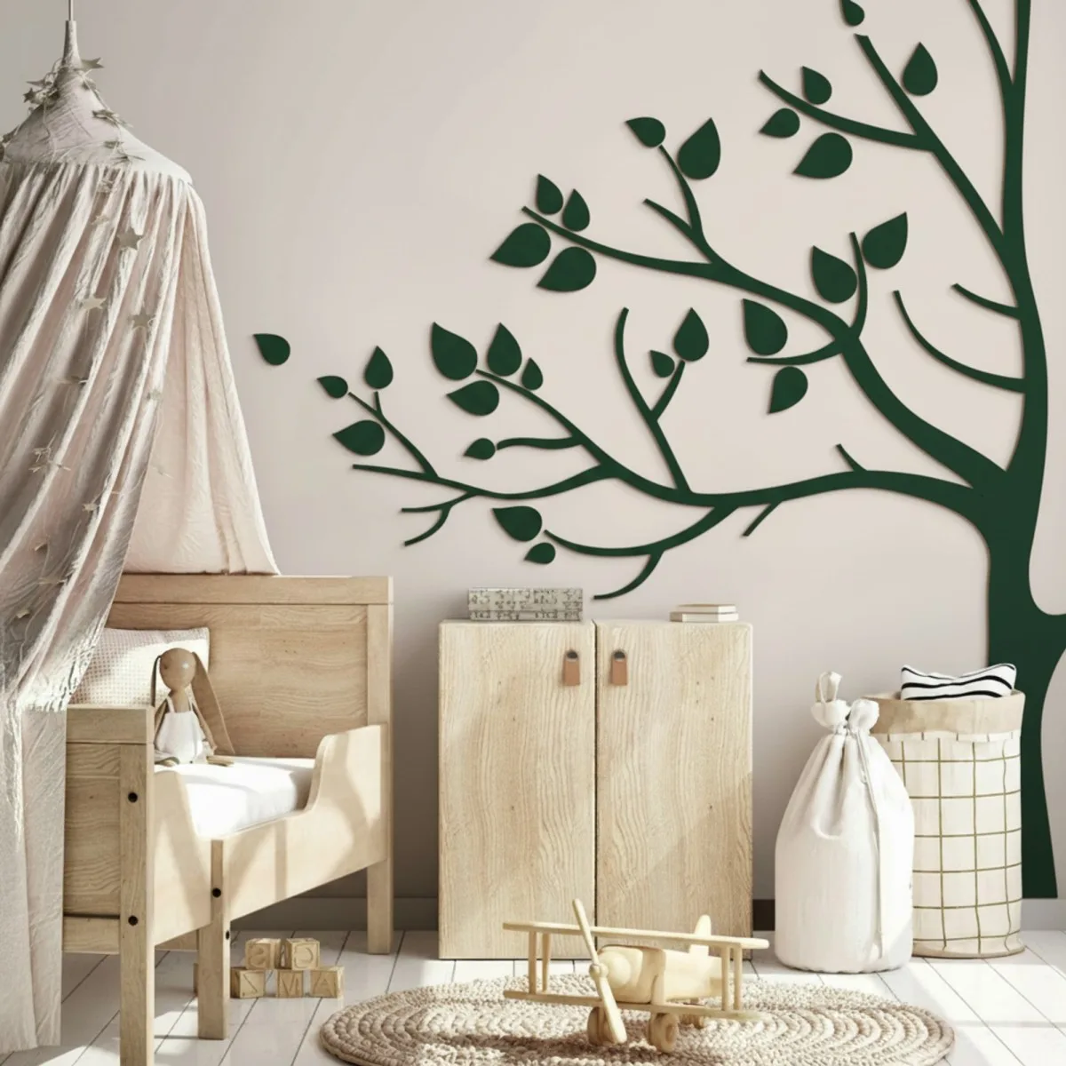 Arbre XXL mural, set de 84 pièces – Contreplaqué de bouleau