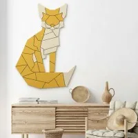 3D Fuchs-Puzzle Wanddekoration – Birken-Sperrholz 57x80 cm