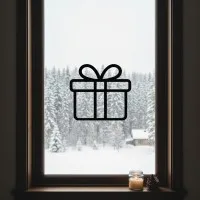 Gift Box Line-Art Wall Decor – Birch Plywood