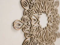 Snowflake Line Art Wall Mandala