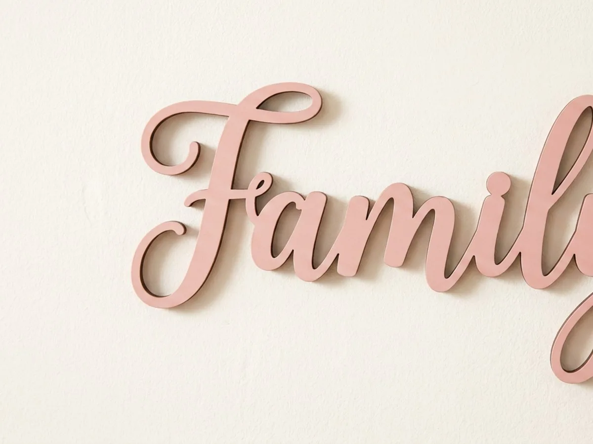 Family Plywood Wood Decor