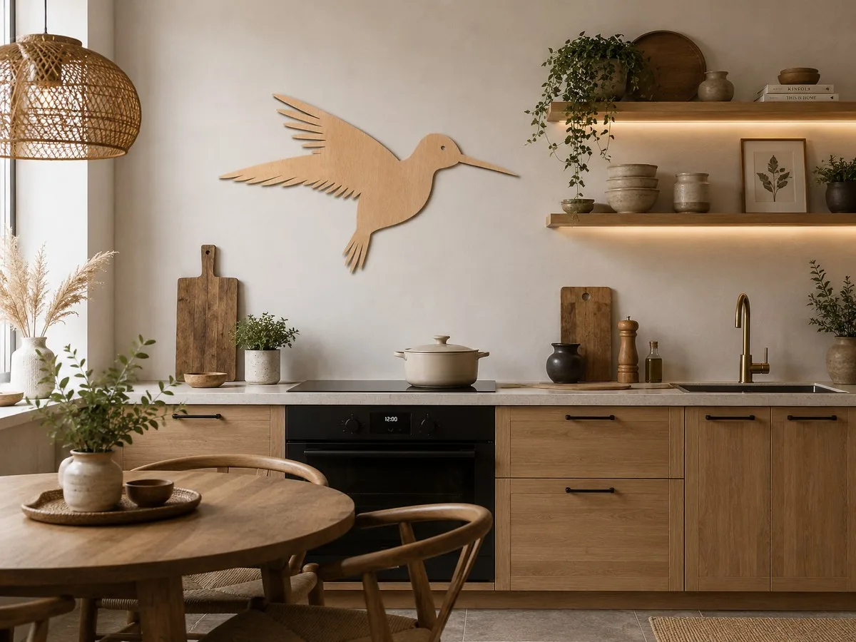 Wooden Hummingbird Wall Art