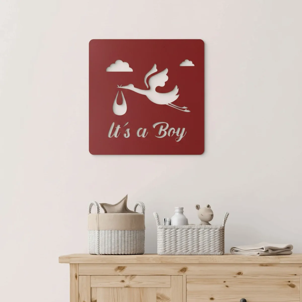 Plywood Wooden Ornament Baby – It's a Boy