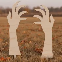 Halloween Zombie-Hände Gartendeko – Gruseliges Krallenhand-Set, 2 Stück 45 cm