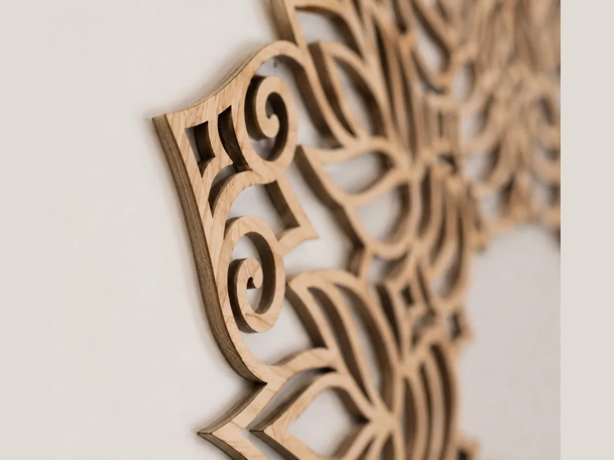 Lotus Plywood Wall Mandala