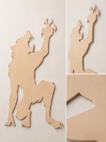Wooden Werewolf Silhouette For Decor