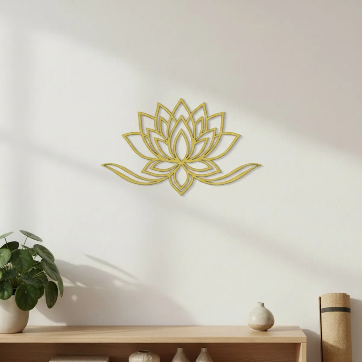 Yoga Lotus Flower Birch Plywood Wall Decor
