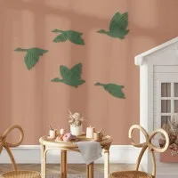 Décoration murale en contreplaqué de bouleau – Oies volantes, set de 5 pièces 88x60 cm