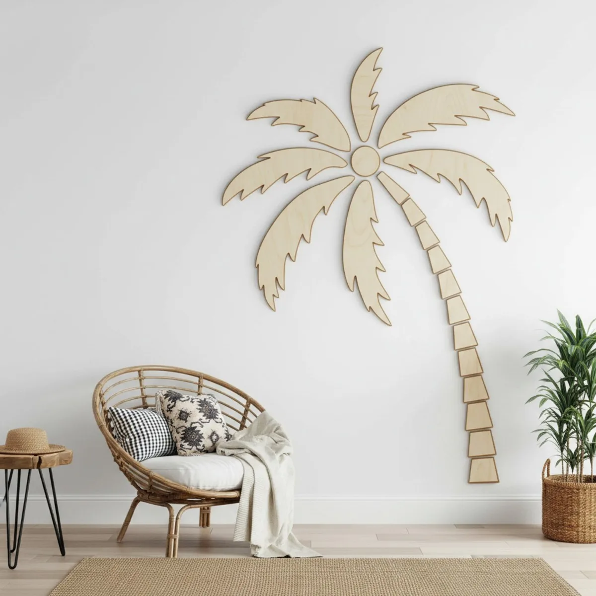 XXL Tropical Palm Tree Birch Plywood Wall Decoration