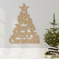 We Wish You a Merry Christmas – Birch Plywood Wall Decor