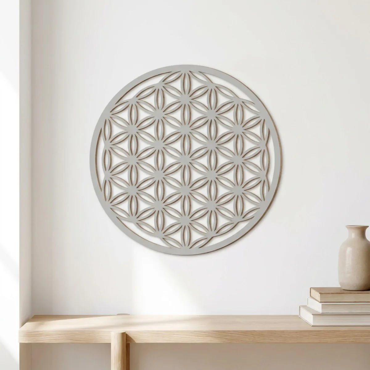 Birch plywood decoration: Flower of Life Symbol of Power
