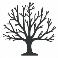 Décoration murale en bois - Arbre de vie XXL sans feuilles (19 pièces) - Contreplaqué de bouleau 3 mm