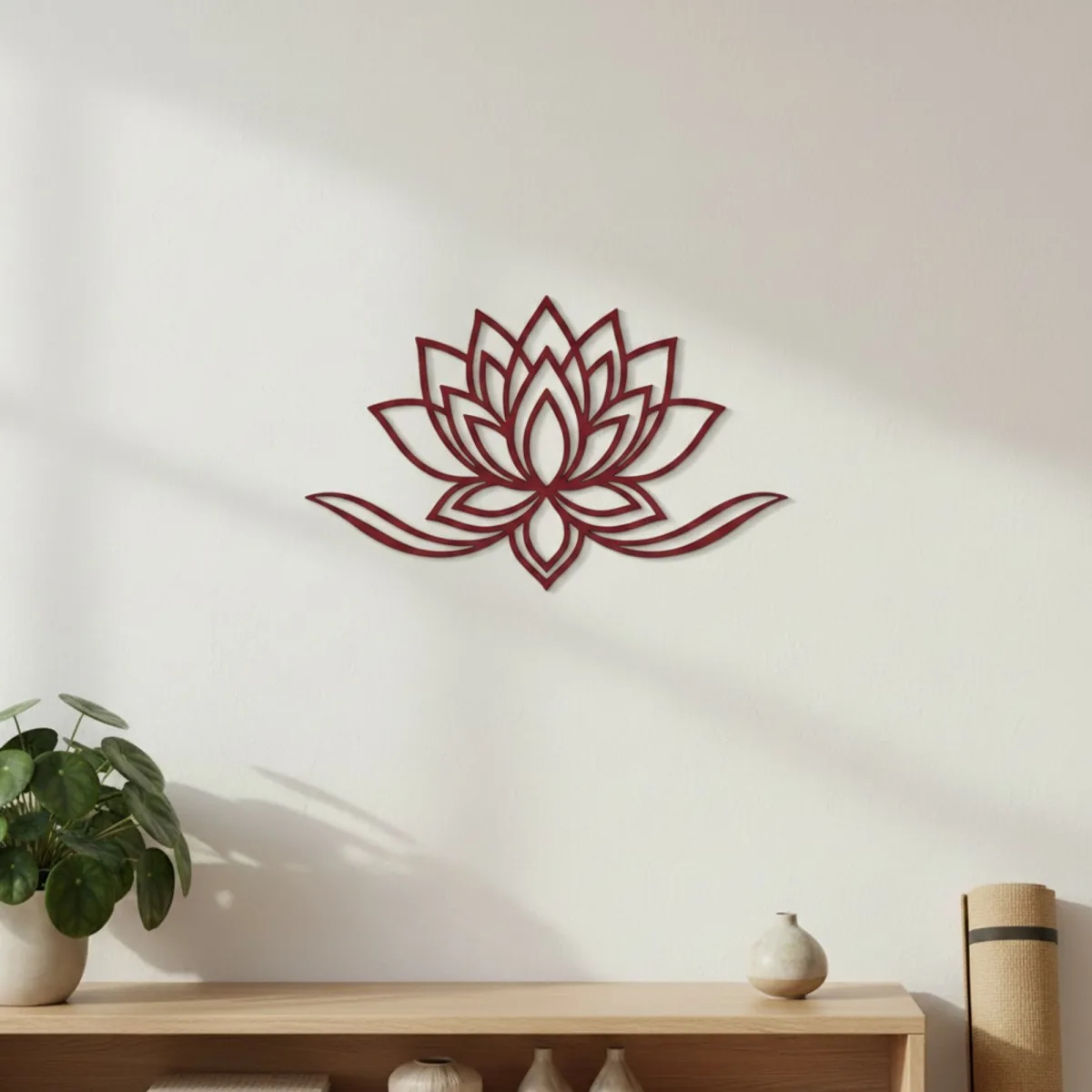 Yoga Lotus Flower Birch Plywood Wall Decor