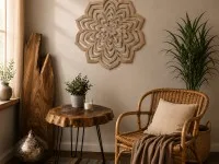 Carved Wooden Mandala Wall Art