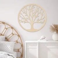 Tree of Life Wall Decor – Laser-Cut Birch Plywood, Ø 40 cm