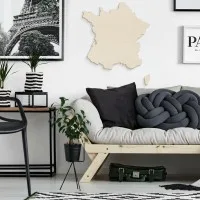 France Map Wooden Wall Decor – Birch Plywood (2 pieces)