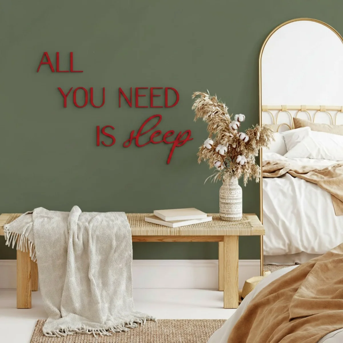 All You Need Is Sleep Wooden Wall Letters – Birch Plywood