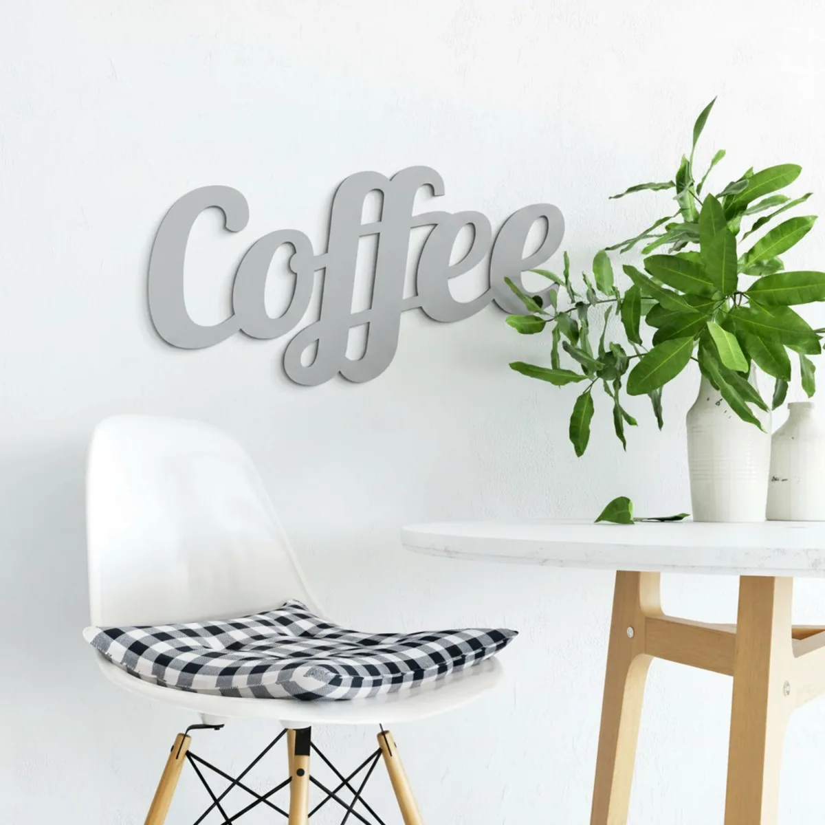 Coffee Script Wood Letters - Kitchen Wall Decor