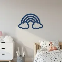 Rainbow with Clouds – Birch Plywood Wall Decor