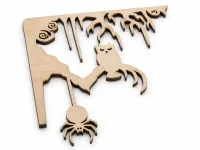 Halloween Corner Decor Owl and Spider