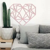 Origami Heart Wall Decor – Birch Plywood – 3 Sizes