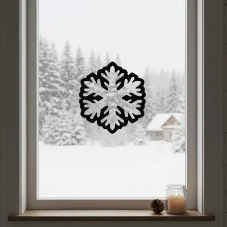 Snowflake Wall Decor – Bold Winter Silhouette – Birch Plywood