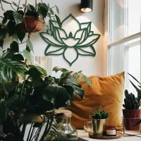 Lotusblüte Wanddekoration – Ajour-Design – Birkenfurnier
