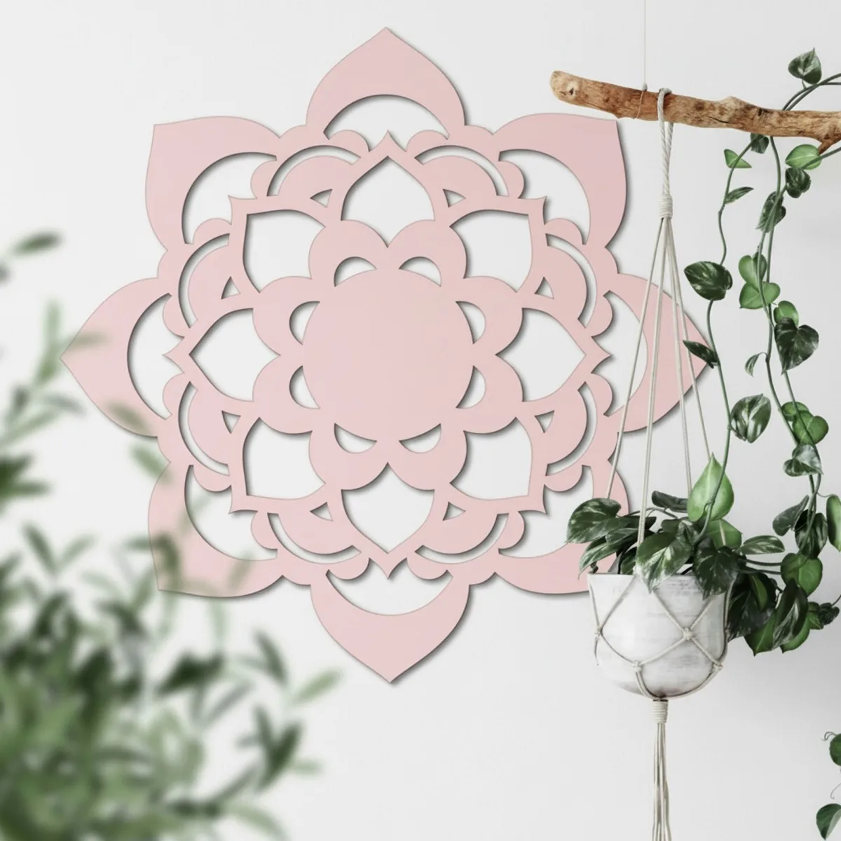 Mandala Lotus – Décoration murale en contreplaqué de bouleau