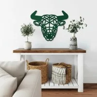 Wooden Origami Bull - Birch Plywood Wall Decor