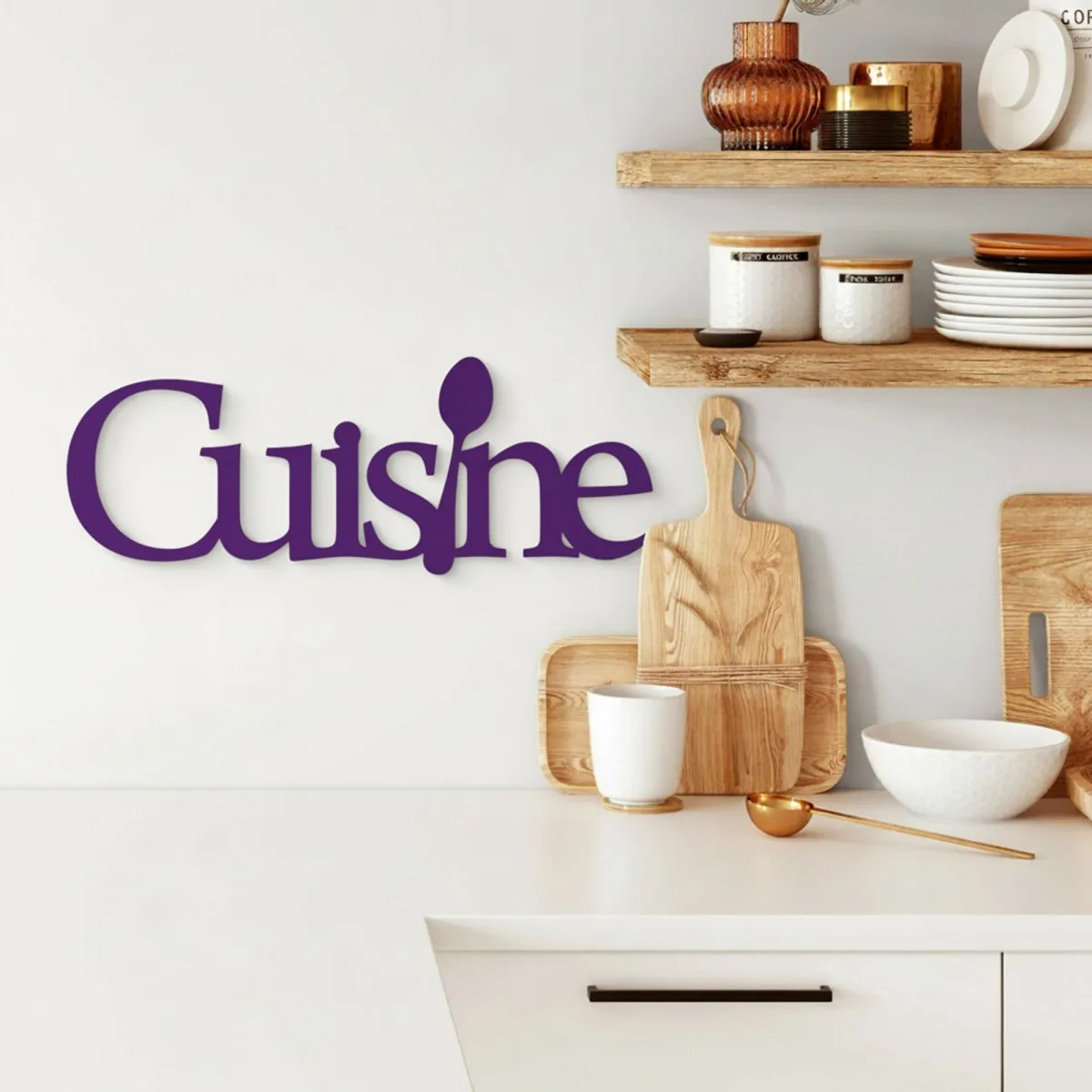 Cuisine Kitchen Sign – Birch Plywood Wall Decor