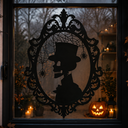 Skeleton In Top Hat Framed Panel