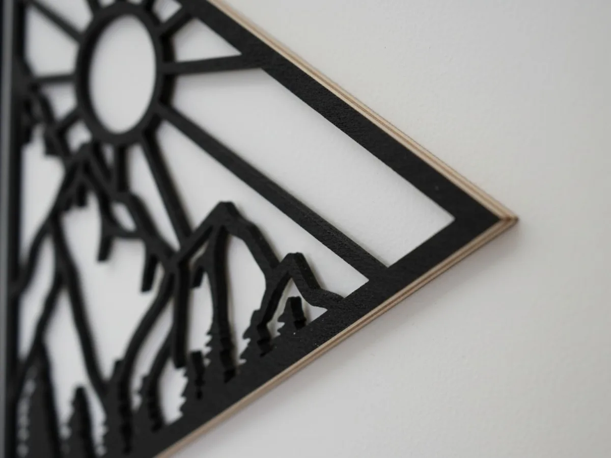 Sun & Moon Mountain Diamond Wall Decor