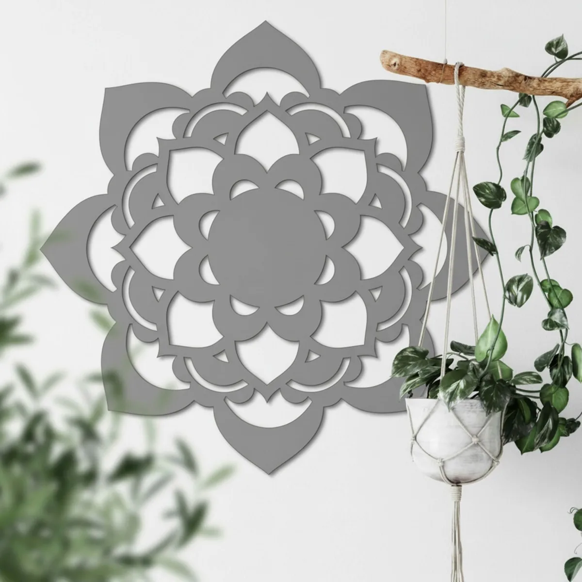 Mandala Lotus – Décoration murale en contreplaqué de bouleau