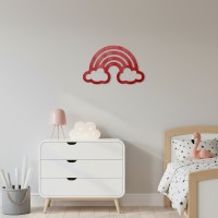 Rainbow with Clouds – Birch Plywood Wall Decor