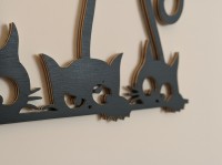 Chats curieux — décoration murale (3 chats)