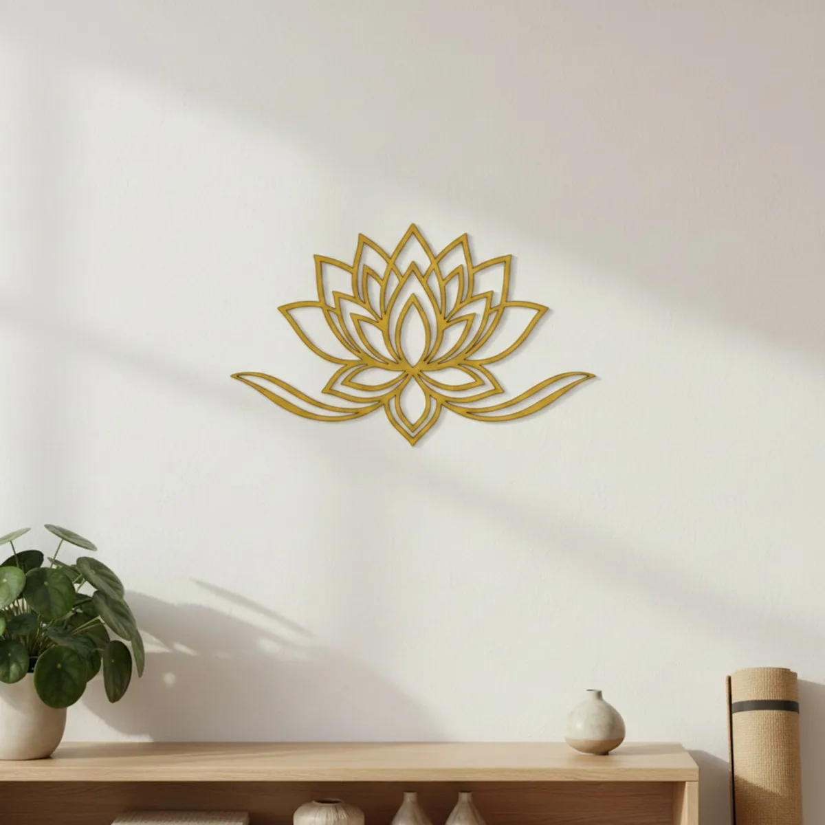 Yoga Lotus Flower Birch Plywood Wall Decor