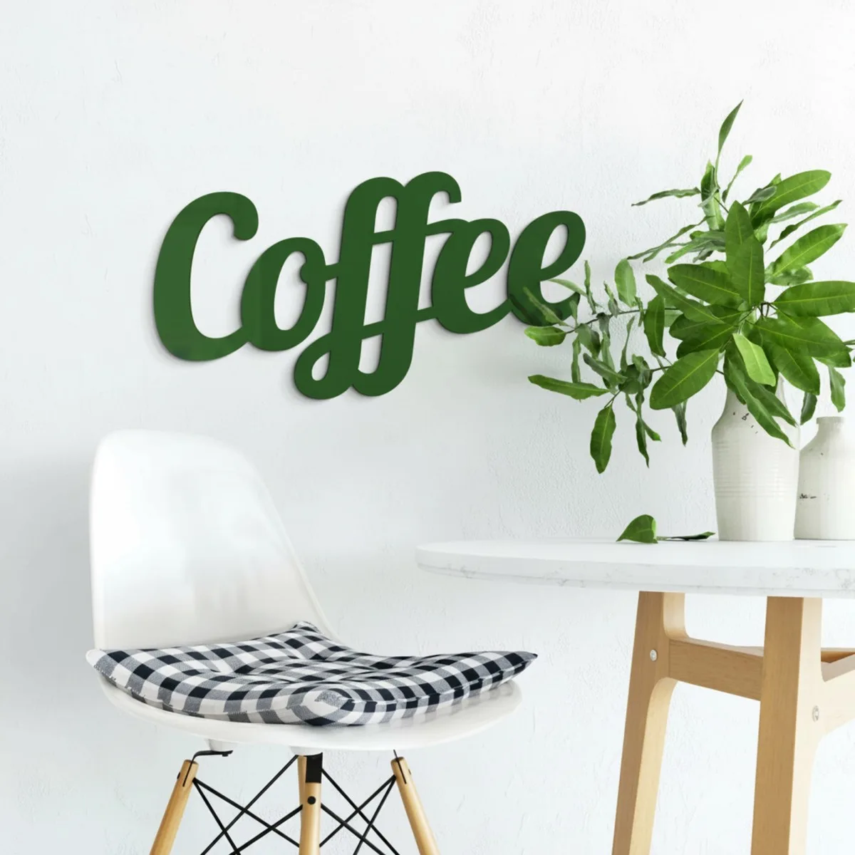 Coffee Script Wood Letters - Kitchen Wall Decor