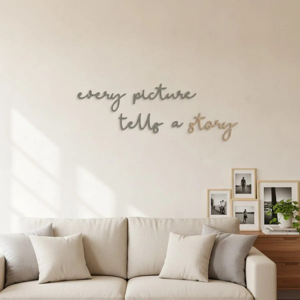 Birch Plywood Quote “Every Picture Tells a Story”
