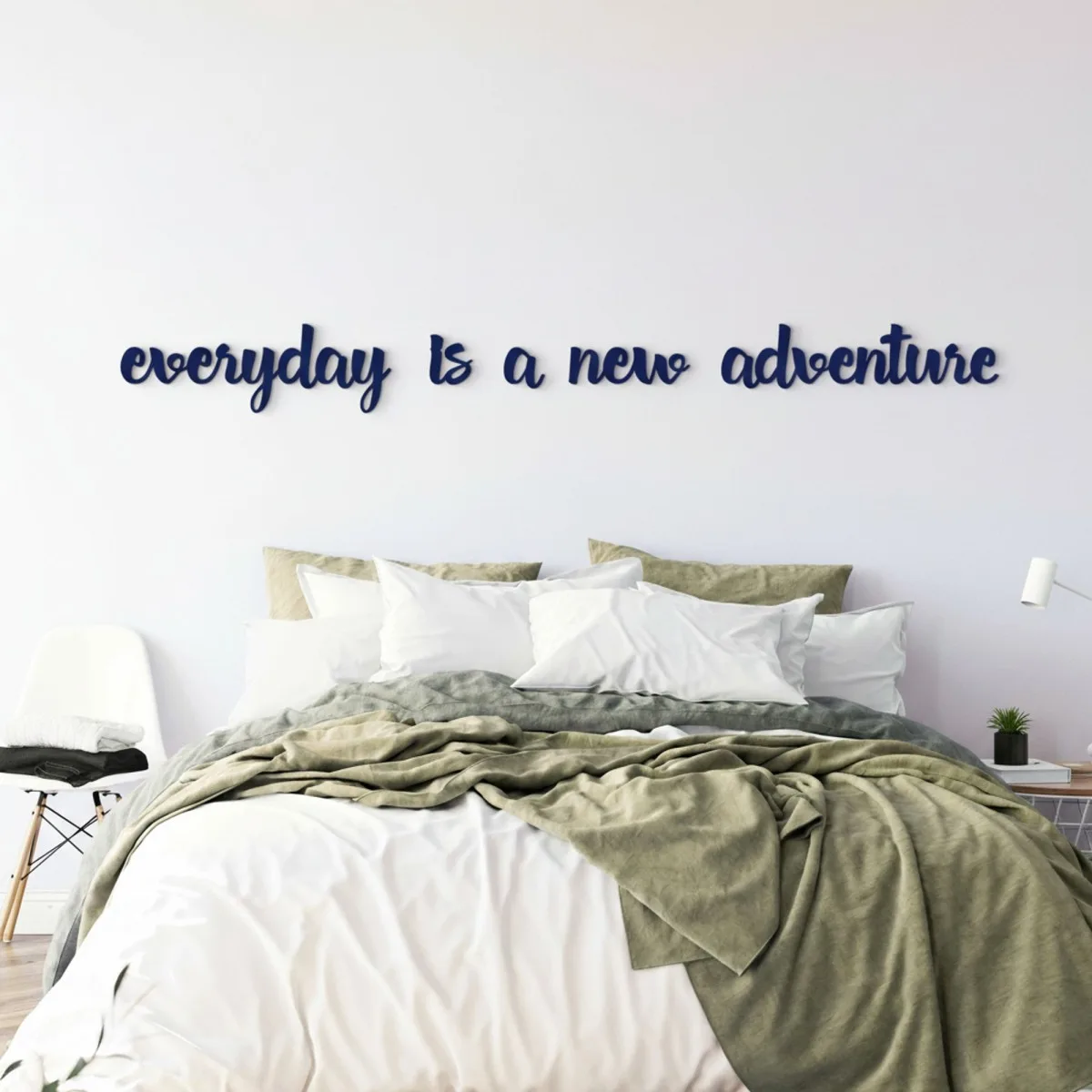 Plywood wall decor – Every day is a new adventure