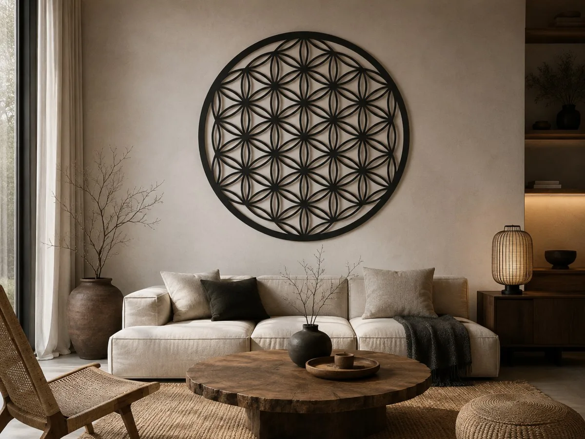 Flower of Life Wooden Wall Panel