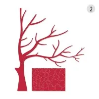 Wooden Wall Decor - Tree with Hearts XXL - 3mm Birch Plywood