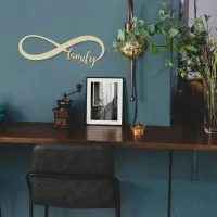 Plywood wall decor “Family” with infinity symbol