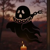 Geist in Kette Wandbild – Halloween-Geist mit zerbrochener Kette – Birken-Sperrholz