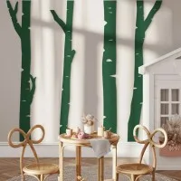 Birch Tree Forest Wall Decor – 4 Birch Trunks, Birch Plywood