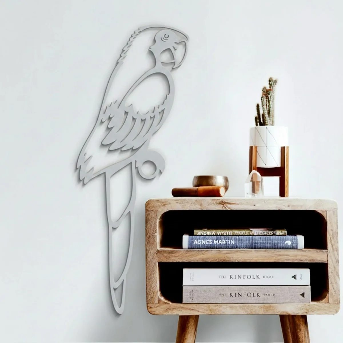 Parrot Wall Decor – Openwork Laser-Cut Birch Plywood