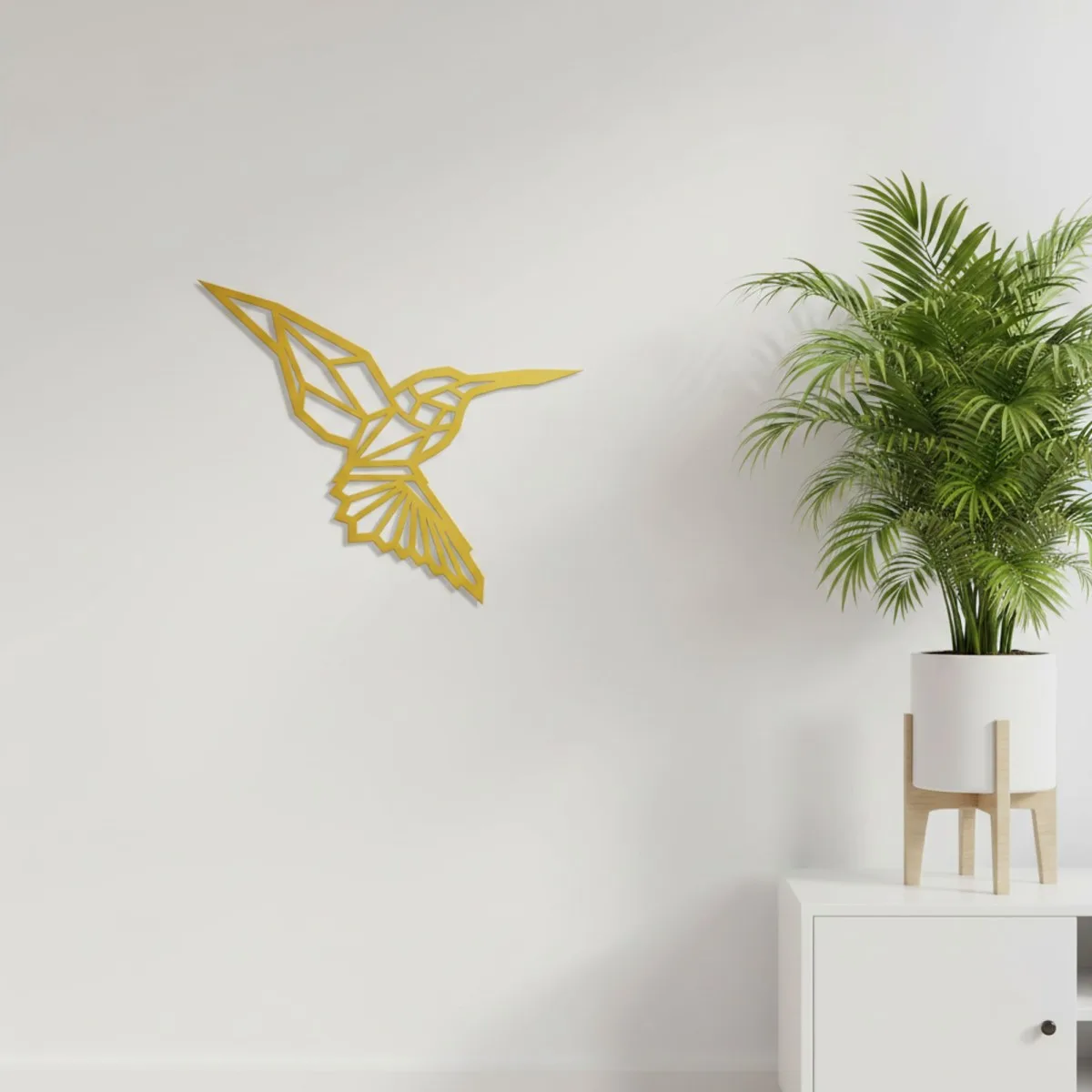 Colibri Origami – Décoration murale en contreplaqué de bouleau